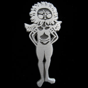 Winged Sun Man Pin Hot on Sale