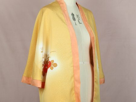 Reworked Reborn Kimono Jacket - Golden Chrysanthamum Hot on Sale