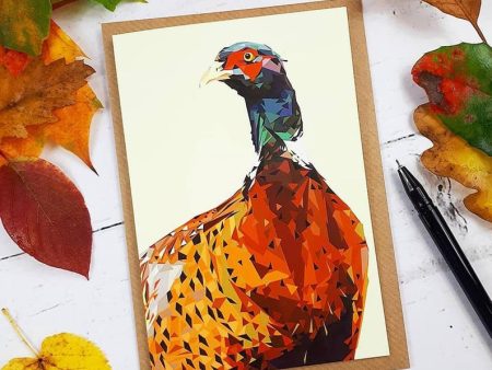 Illustrated greeting Card - Pheasant Cheap