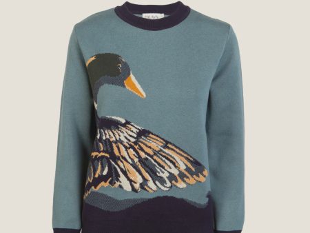 Esther Mineral Blue Duck Organic Cotton Jumper For Sale