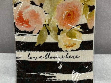 LOVE BLOOMS HERE DISH CLOTH-4945 Online