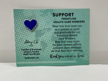 BLUE HEART SUPPORT PIN-4740 For Cheap