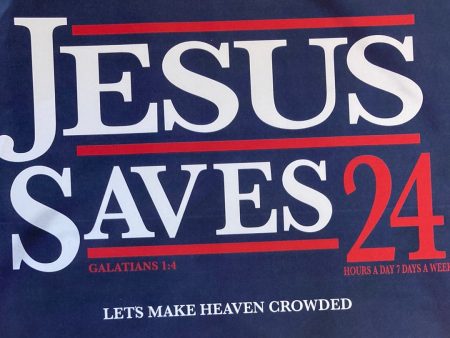 JESUS SAVES  24 ADULT TEE 2X-3987 on Sale