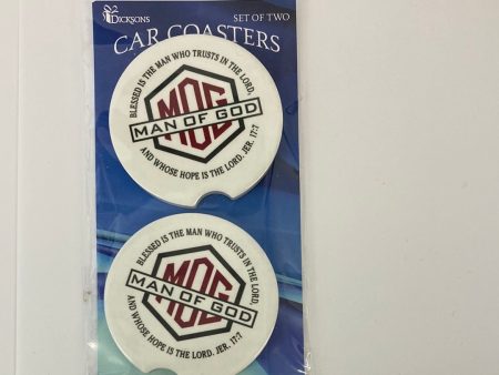 MAN OF GOD CAR COASTER 2PK-6605 Hot on Sale